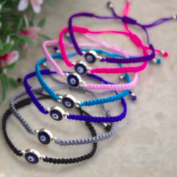 Silver Filled Evil Eye Bracelet